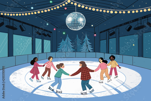 Closing Time Last Skate With Children Holdin