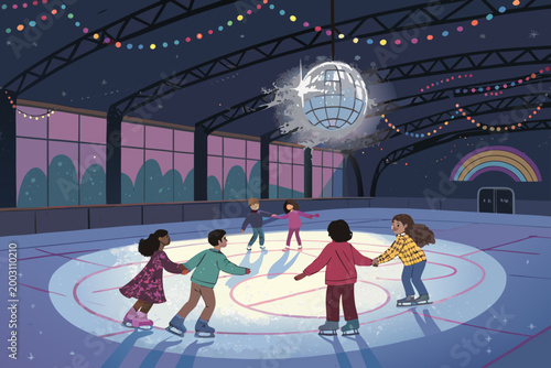 Closing Time Last Skate With Children Holdin