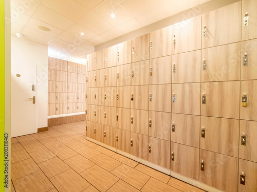 Obraz na płótnie Vestiaire salle de sport, Gym locker room, Vestiaire salle de sport