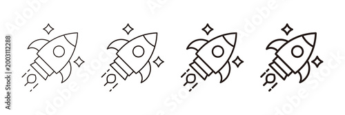 Project Start Icon Set Different Style Collection