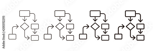 Workflow Icon Set Different Style Collection