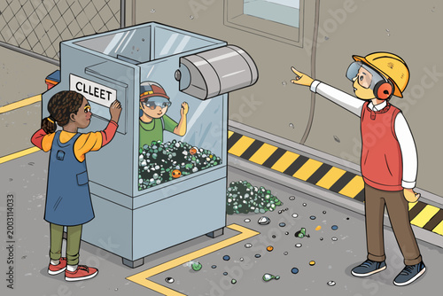 Charming Glass Crushing Demonstration With Children S