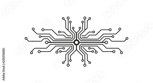 Circuit board design with connections.