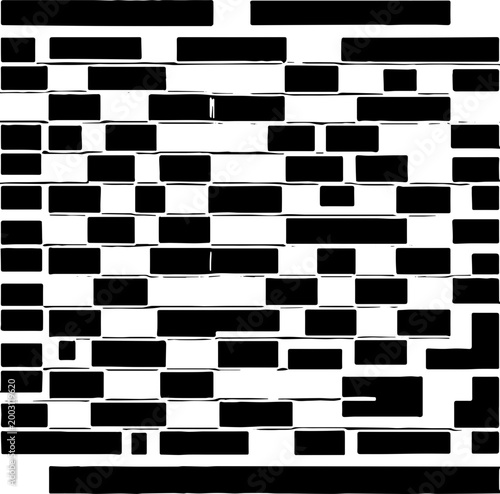 Cafe wall illusion background, black and white vector