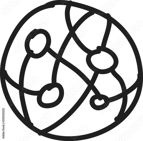 Global Network and Connectivity World Icon