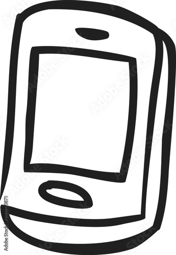 Hand-drawn Modern Mobile Smartphone Icon