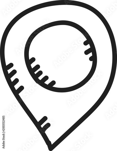 Simple Map Pin Location Pointer Destination Icon