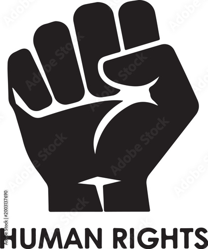 Human Rights, Fist Symbol, Black Icon