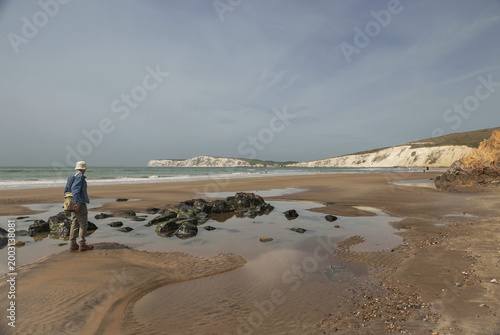 Freshwater Bay from Compton Bay Isle of Wight