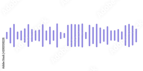 Quadro su tela Podcast soundwave line of voice