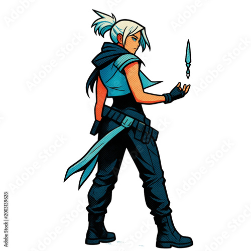 cartoon illustration of a pirate with sword