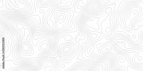 Fotografía Black and white lines seamless Topographic map patterns, topography line map