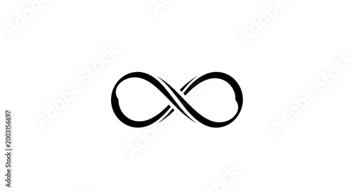Abstract infinity symbol on white background for concepts and design