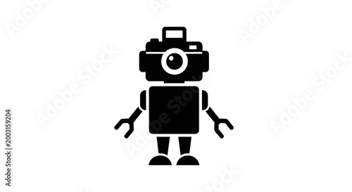Robot Holding Camera And Wrench Tools.