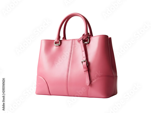 pink leather bag