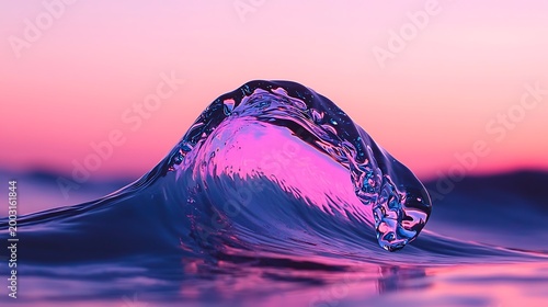 Closeup of clear water wave ripple.