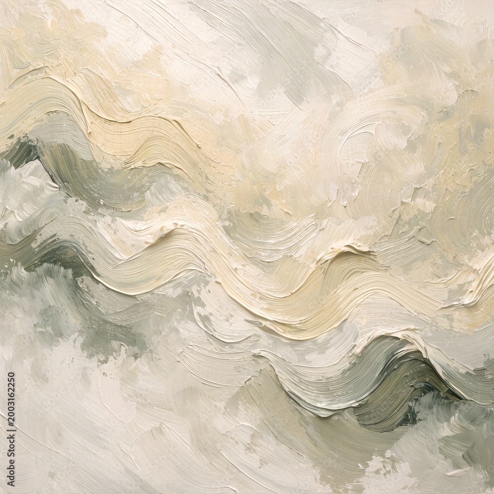 Obraz premium Beige Cream Abstract Paint Stroke Texture Background