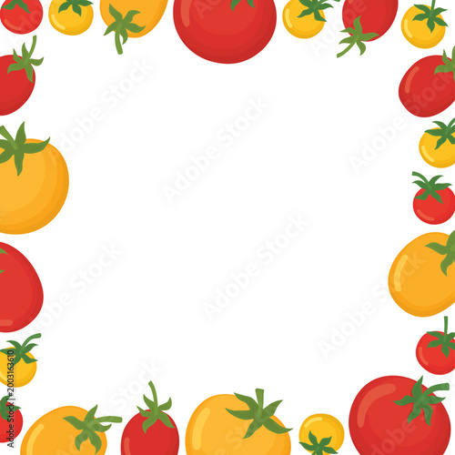 Decorative frame with tomatoes