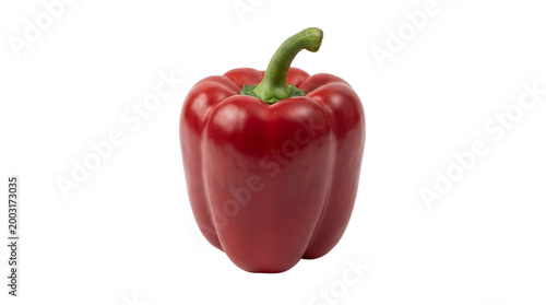Fresh red bell pepper isolated on transparent background png