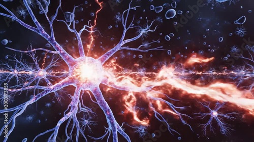 Neurons and Synapses in Action highlighting geometric patterns and contemporary art