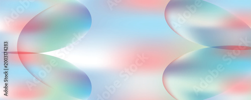 Abstract holographic gradient background, iridescent pastel liquid shapes, ethereal soft blur mesh texture, futuristic dreamy vector wallpaper