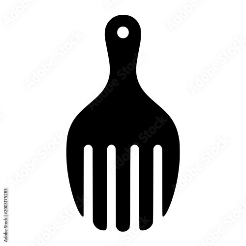 Fork clear symbol black icon on white background