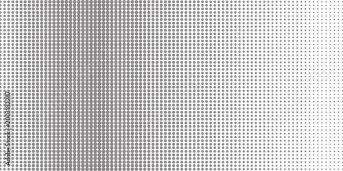 Foto Set of halftone dots gradient pattern texture isolated on white background