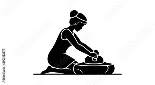 Woman giving head massage to person.