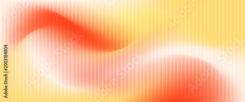 Glass texture with dark gradient background and light yellow, a combination of orange and white streaks. ripple pattern, Futuristic distortion, abstract glow, reeded vertical blur Vector illustration