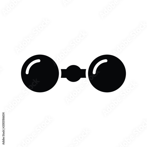 Minimalist black of eyeglasses with circular lenses on a white background