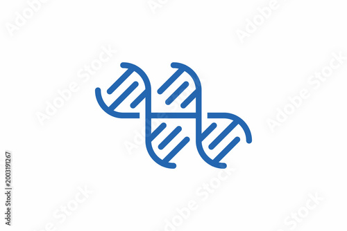 Letter H DNA or Genetic Logo 