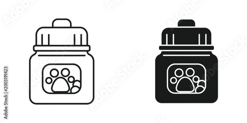 Two contrasting ink bottle icons with distinct fill styles
