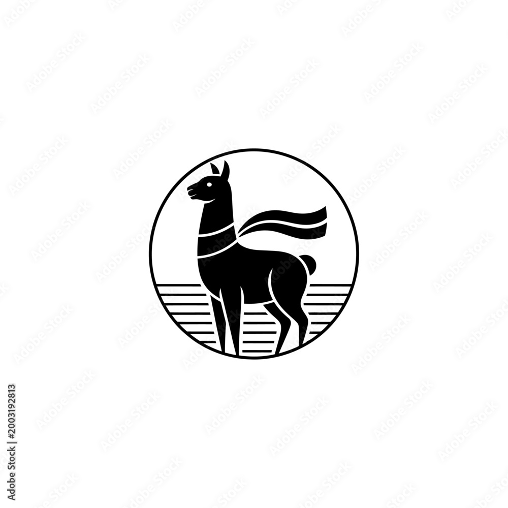 Fototapeta premium Llama logo design