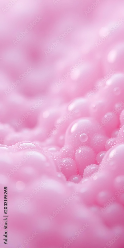 Fototapeta premium Velvet-like dimples bloom in pastel light, a microscopic landscape of sporting dreams, blurred into tenderness , minimal, dreamy