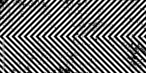 Warning sign with black diagonal lines. Attention, danger or caution symbol. Construction site signage, road safety notice, hazard banner, security alert shield. Vector illustration