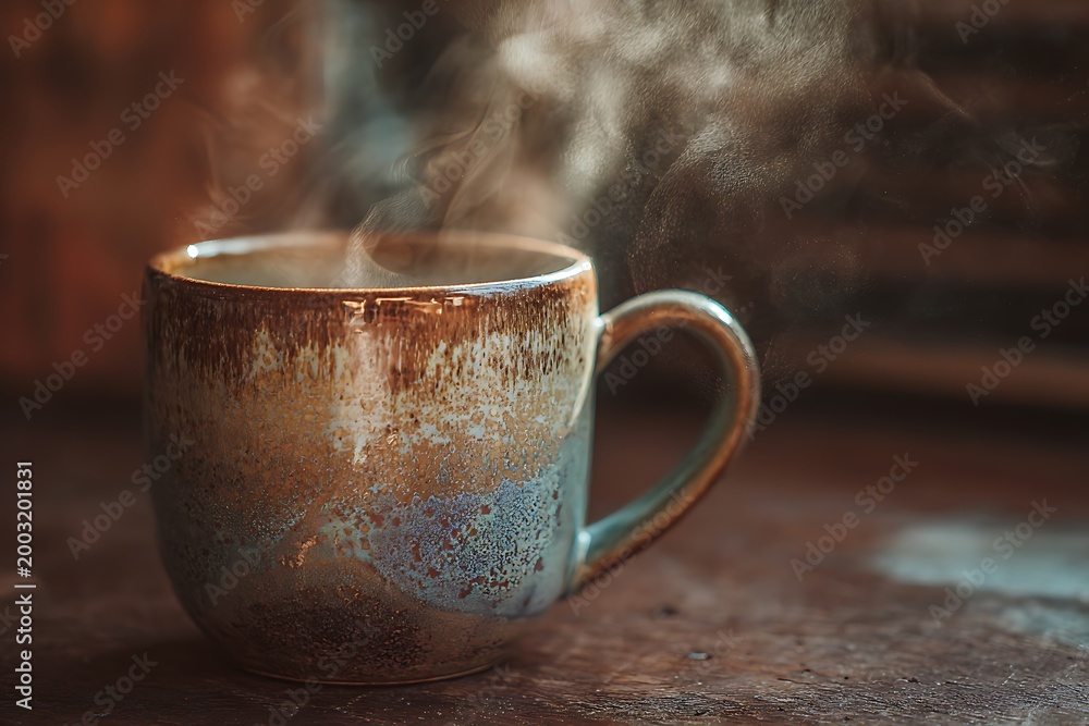 Fototapeta premium cup of hot coffee