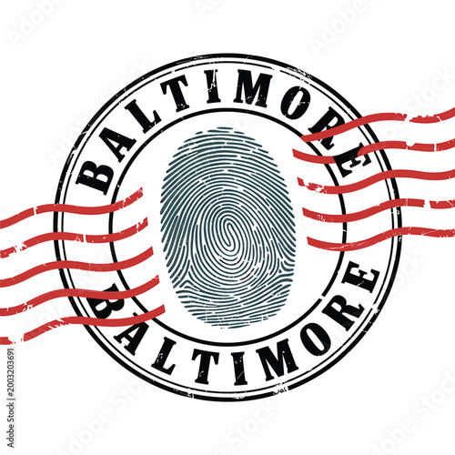baltimore stamp with fingerprint design high quality professional