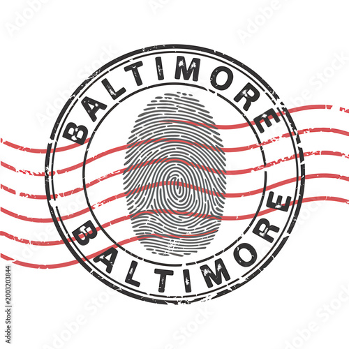 baltimore stamp with fingerprint design high quality professional