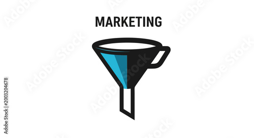 Streamlined marketing funnel concept for business strategy optimization