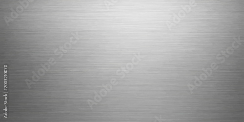 Industrial stainless steel plate with a brushed metallic texture featuring a polished silver gray surface pattern on an aluminum sheet material