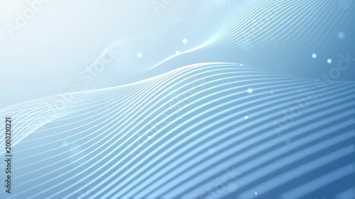 Abstract clean soft blue wave background, beautiful shiny simple blurred motion design, business finance technology future concept, digital data flow lines, web mobile background, loop, 4K 60fps