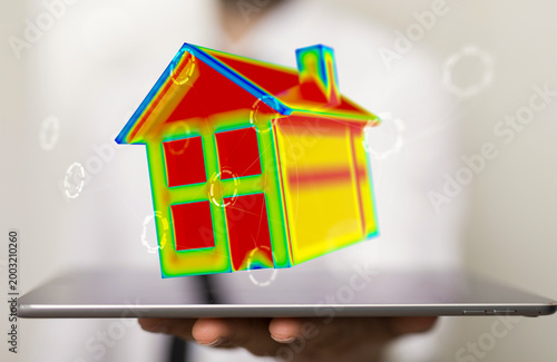 Digitally rendered house mo...
