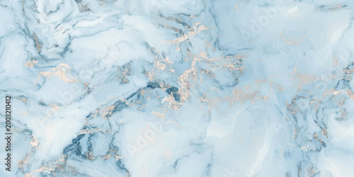 Frozen icicles hang from the roof and windows over frosty patterns against a blue winter sky with white snow and abstract ice textures on a cold crystal surface