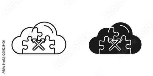 Contrast between incomplete and complete cloud-based puzzle solutions