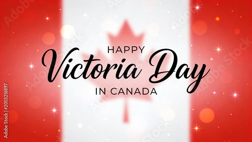 A festive, elegant greeting banner with a soft red and white gradient background inspired by the Canadian flag. The