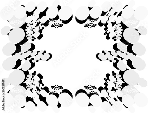 black and white floral frame