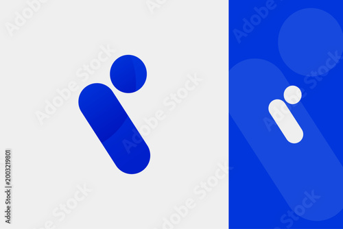 Premium Gradient Letter I Logo Modern Alphabet Typography Brand Vibrant Identity Vector Template