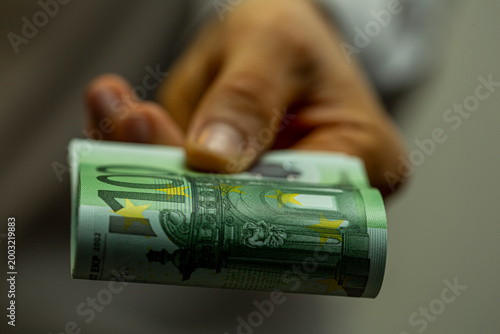 Close up of hand holding a ...