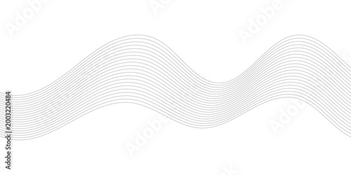 abstract creative black blend wavy line design on transparent background.