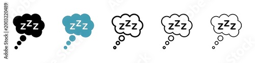Photos Zzz vector icon set